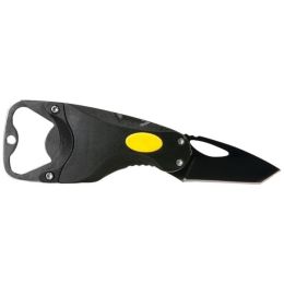Life+Gear BA37-60594-BLA Stainless Steel Knife & Bottle Opener with USB Rechargeable Flashlight