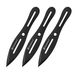 3 pc 8" Black Coated Throwing KnivesClam