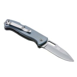 Ute-440c-Gray Ti Folder Blue G10 Handle